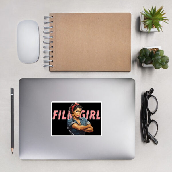 Film Crap stickers: Film Girl Black Background
